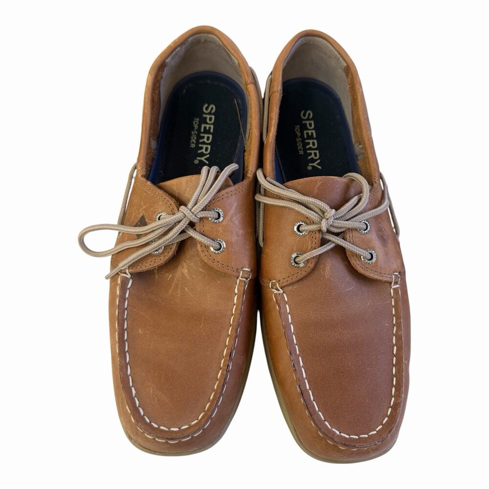 Sperry Top-Sider Intrepid Tan Men’s 11.5 Leather Sperry Original Boat Shoes